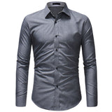 Men Long Sleeve Shirt 2018 Fashion Casual Shirts